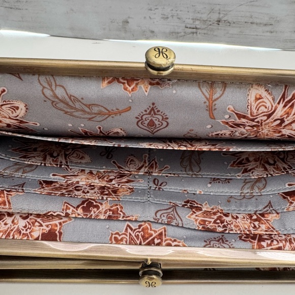 Hobo Embossed Red Lauren Wallet - Picture 4 of 6